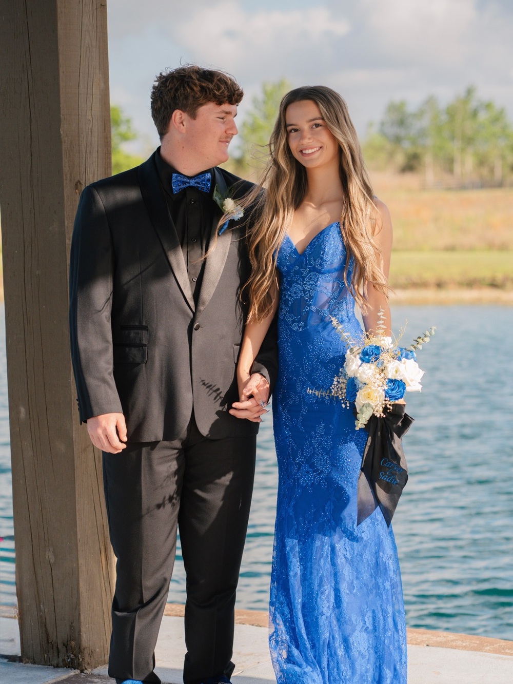 La Femme Royal Blue Prom Hoco Court Dress
